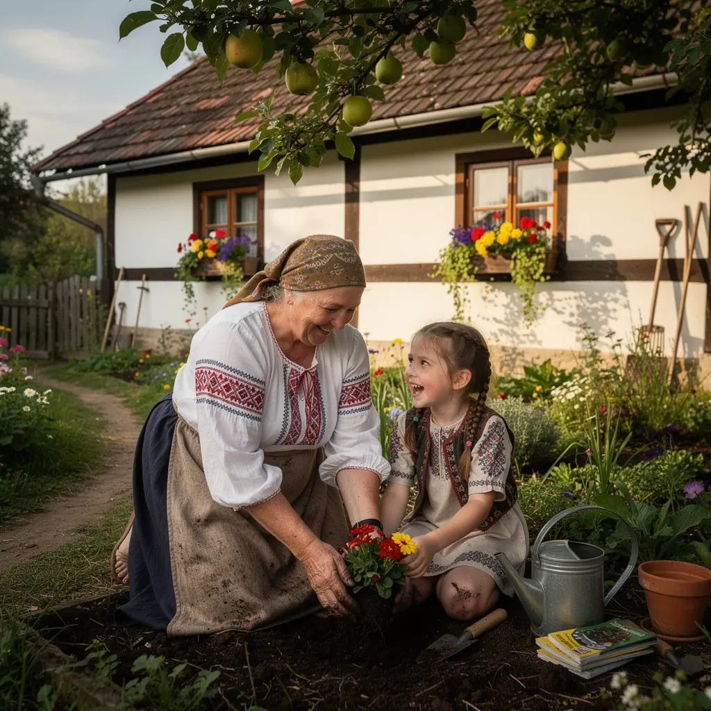 A traditional Slovak village showcasing charming architecture and serene landscapes.